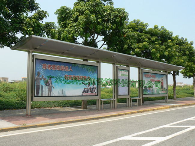 雙立柱不銹鋼候車(chē)亭